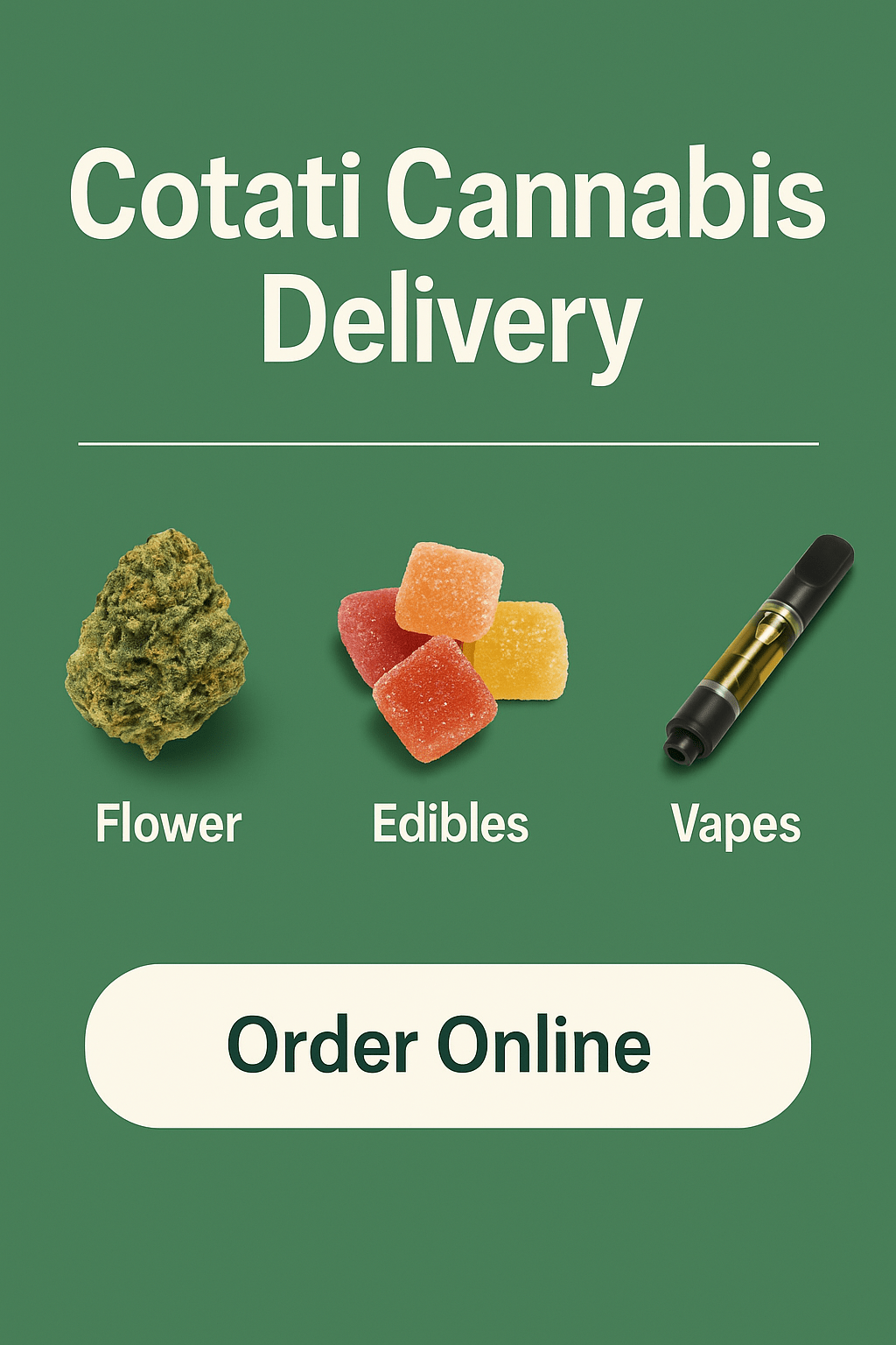 Farmhouse Artisan Market providing weed delivery in Cotati — same-day cannabis delivery near me with premium flower, edibles, vapes, and pre-rolls across Sonoma County.